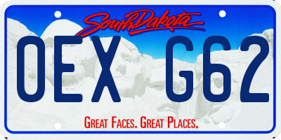 SD license plate 0EXG62