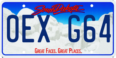 SD license plate 0EXG64