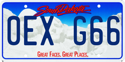 SD license plate 0EXG66