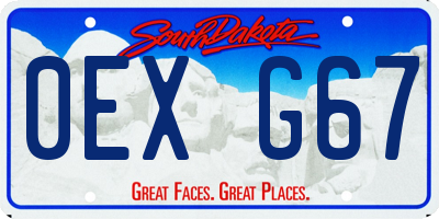 SD license plate 0EXG67