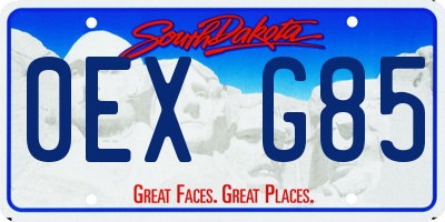 SD license plate 0EXG85