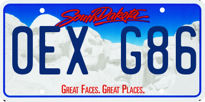 SD license plate 0EXG86