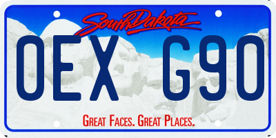 SD license plate 0EXG90