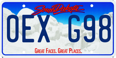SD license plate 0EXG98