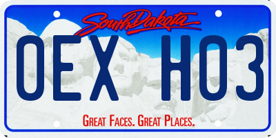 SD license plate 0EXH03
