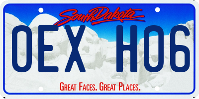 SD license plate 0EXH06