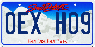 SD license plate 0EXH09