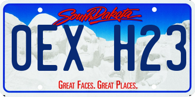 SD license plate 0EXH23