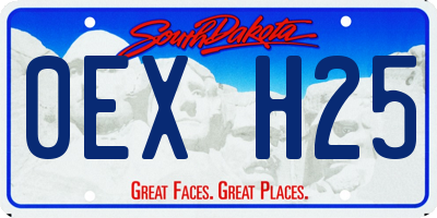 SD license plate 0EXH25