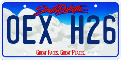 SD license plate 0EXH26
