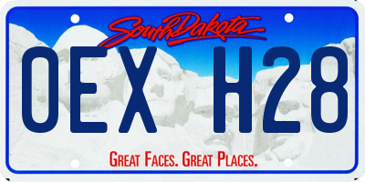 SD license plate 0EXH28