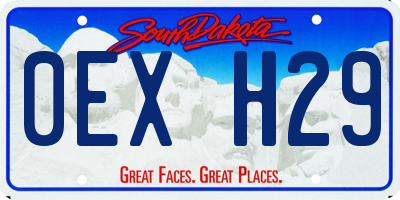 SD license plate 0EXH29