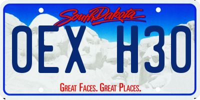 SD license plate 0EXH30