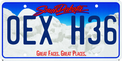 SD license plate 0EXH36