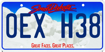 SD license plate 0EXH38
