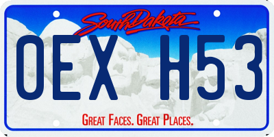 SD license plate 0EXH53