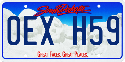 SD license plate 0EXH59