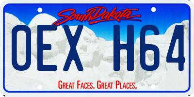 SD license plate 0EXH64