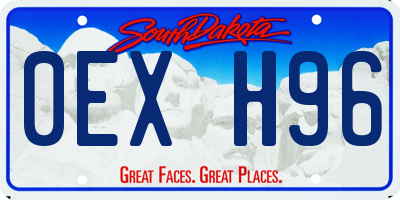 SD license plate 0EXH96