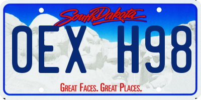 SD license plate 0EXH98