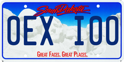 SD license plate 0EXI00