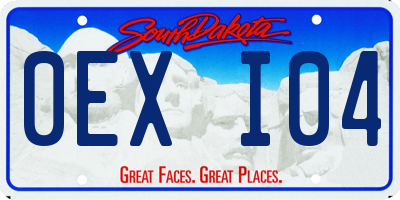 SD license plate 0EXI04