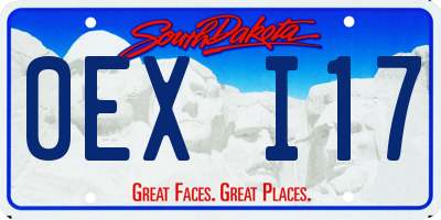 SD license plate 0EXI17