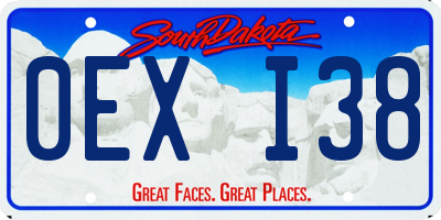 SD license plate 0EXI38