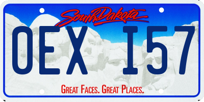 SD license plate 0EXI57