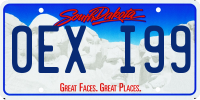SD license plate 0EXI99