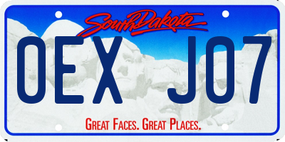 SD license plate 0EXJ07