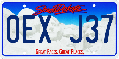 SD license plate 0EXJ37