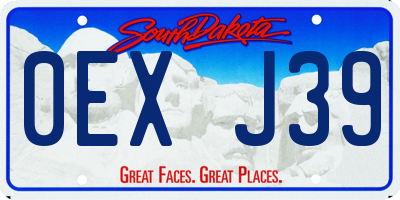 SD license plate 0EXJ39