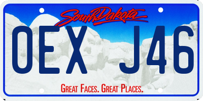 SD license plate 0EXJ46