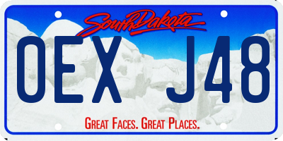 SD license plate 0EXJ48