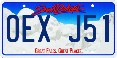 SD license plate 0EXJ51