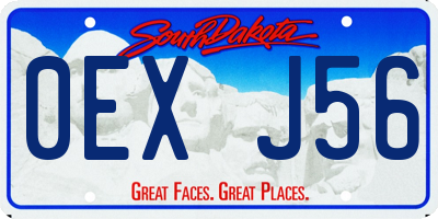 SD license plate 0EXJ56