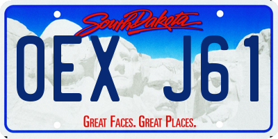 SD license plate 0EXJ61