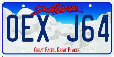 SD license plate 0EXJ64