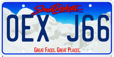 SD license plate 0EXJ66