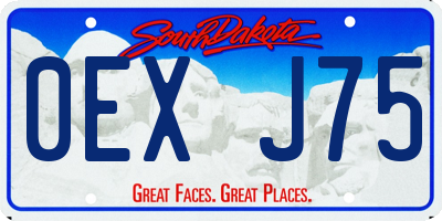 SD license plate 0EXJ75