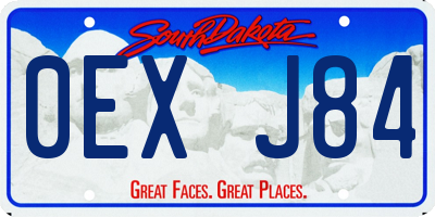 SD license plate 0EXJ84