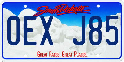 SD license plate 0EXJ85