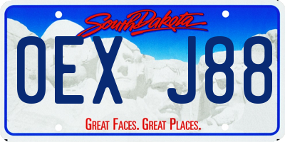 SD license plate 0EXJ88