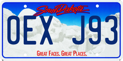 SD license plate 0EXJ93