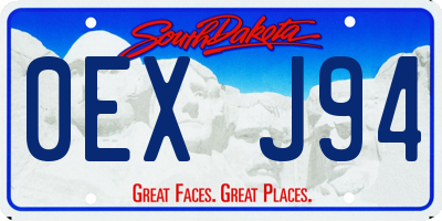 SD license plate 0EXJ94