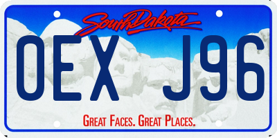 SD license plate 0EXJ96