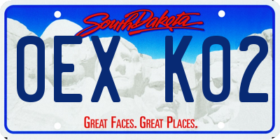 SD license plate 0EXK02