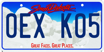 SD license plate 0EXK05