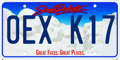 SD license plate 0EXK17